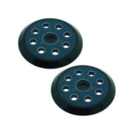 Lot de 2 patins de ponçage 125mm avec 8 trous pour ponceuse orbitale aléatoire, compatible avec Makita M9204 BO5030 BO5031 DBO180Z BO8041 DBO180RMJ BO5041 BO5010 BO50111 BO5012. (1/5)