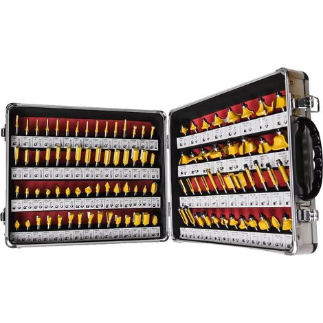 Fräser Set, 1/4 Zoll Schaft, 100 Teile (1/5)