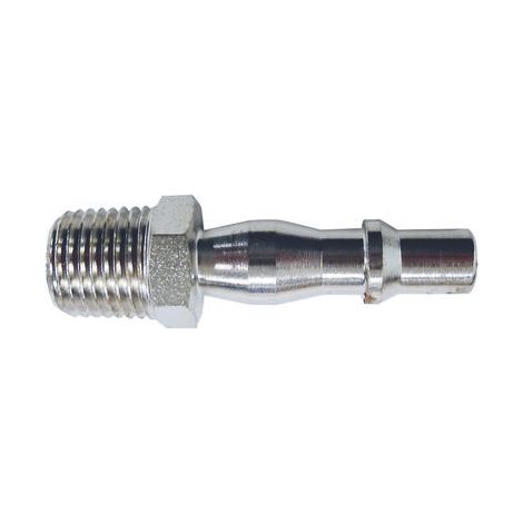 Embout de coupleur RS PRO, Filetage vers Mâle BSPT 1/4 in Male Britannique en Acier nickelé ( Prix pour 1 )