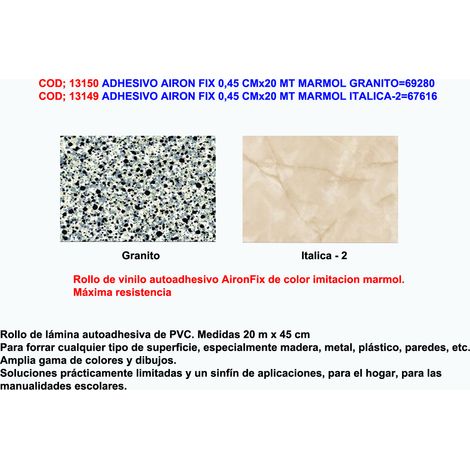 ADHESIVO AIRON FIX 0,45 CMx20 MT MARMOL ITALICA-2=67616