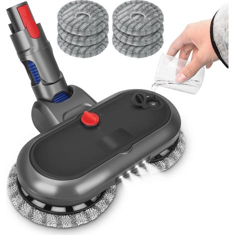 Tête de Balai Electrique pour Dyson V15 V11 V10 V8 V7 Avec Réservoir, LED Lumière et 6 Vadrouille Lavable (1/5)