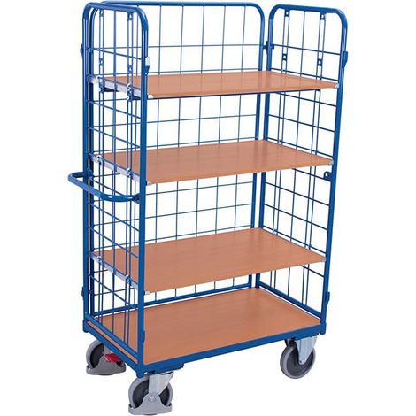 VARIOfit Etagenwagen hoch 1.000 x 700 mm 4 Böden 3 Wände (1/2)