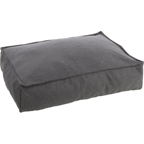Coussin panier en textile 80 x 60 x 18 cm Gris (1/4)