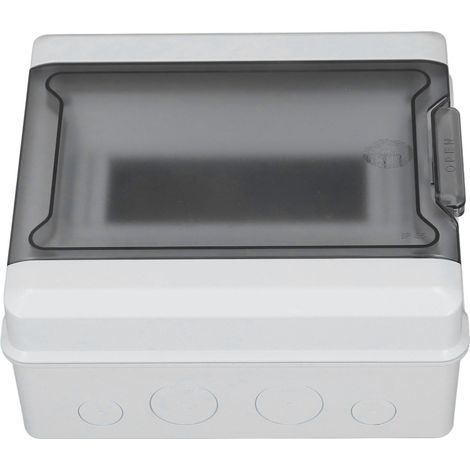 9-fach Verteilerkasten mit transparentem Deckel, Aufputzmontage, wasserdicht nach IP65, wetterfestes elektrisches Gehäuse für den Außenbereich (1/5)