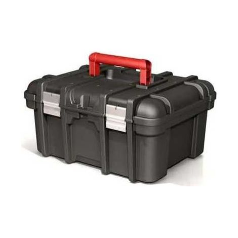 Keter 238279 Caja de herramientas negra duradera 41,9x20,5x32,7 cm