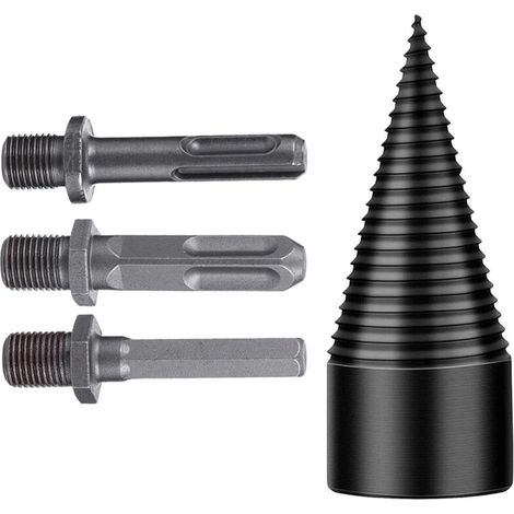 Foret pour Fendeuse de Bois de Chauffage en Acier Noir 32mm Facile à Percer et Anti , dérapant pour Travail du Bois et Chêne