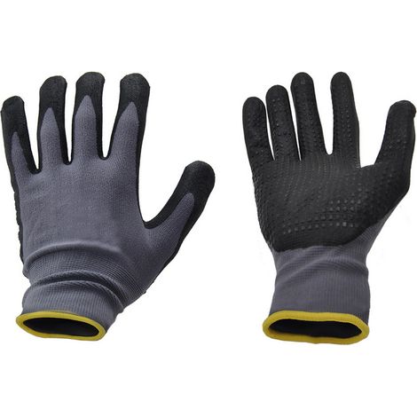 12COPPIE GUANTI NITRILE / NYLON Tg. 8