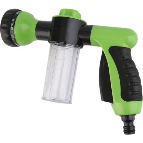 Pistolet d'arrosage pour Tuyau d'arrosage avec réservoir pour Savon ou Engrais - Jet Wash - Accessoire d'arrosage - 8 Modes d'arrosage - Pulvérisateur de Tuyau d'arrosage avec Distributeur (1/5)