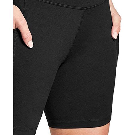 Short de sport taille haute, sous-vêtement haute élasticité, idéal pour la salle de sport, le yoga, la course à pied, noir XL. (1/5)