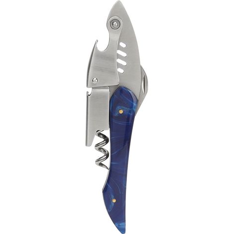 Décapsuleur Requin Multifonction Léger Portable Poignée Résine Acier Inoxydable Ouvre-Bouteille Vin Bière Bleu (1/5)