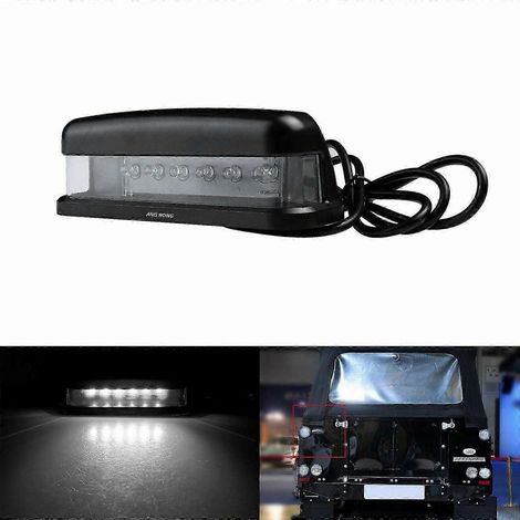 Éclairage de plaque d'immatriculation à LED blanc xénon pour Land Rover Defender 90 110 88 109 (feu arrière, lampe de plaque d'immatriculation, accessoires auto) (1/5)