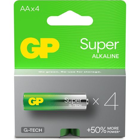 GP Super Mignon (AA)-Batterie Alkali-Mangan 1.5 V 4 St. (1/5)