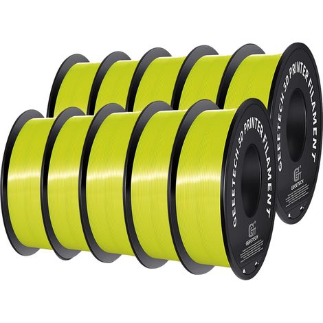 Filamento 3D, aspetto setoso, materiale ecologico, giallo (1/2)