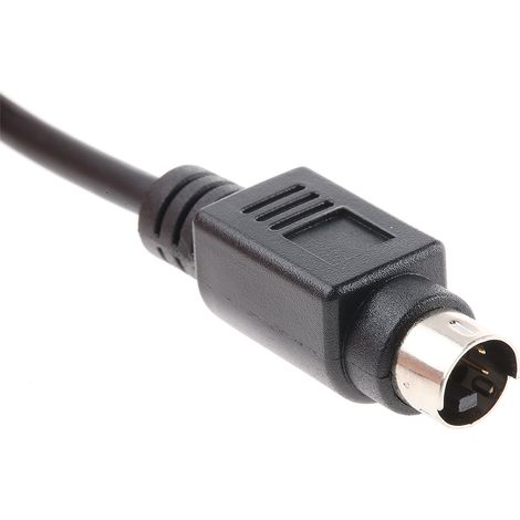 Cordons DIN Noir Fiche mâle moulée 4 contacts Extrémité libre, 2m ( Prix pour 1 )