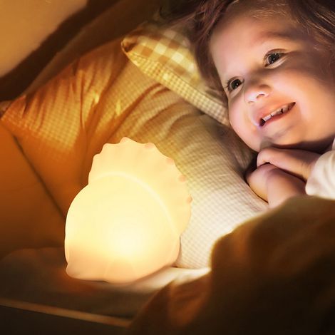 Veilleuse tactile en silicone, rechargeable par USB, veilleuse dinosaure LED tactile pour chambre d'enfant, cadeau de Noël, décoration de bureau (1/5)