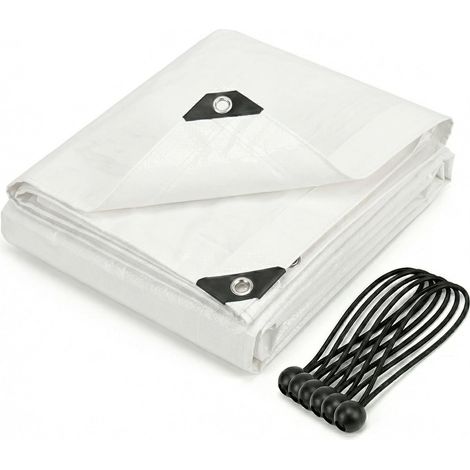 1 Bâche 1,5x6m Toile 200g Oeillet Inox Tendeur Protection Jardin Camping Bois