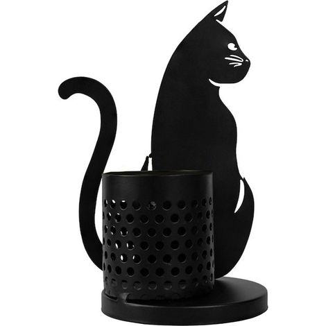 Portalápices de metal negro con motivo animal, organizador de escritorio, lápiz (1/5)