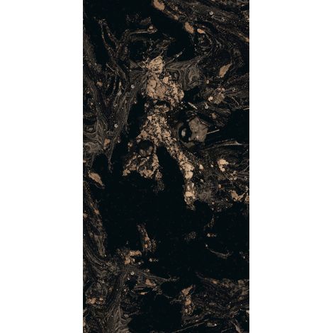 Carrelage sol / mur effet marbre noir MAGNIFIQUE BLACK l.60 x L.120 cm Brillant LIMCARO