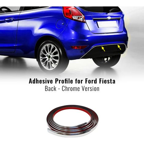 Profilo Adesivo per Dam Paraurti Ford Fiesta con Biadesivo 3M APT - Colore: CROMO - Confezione: POSTERIORE