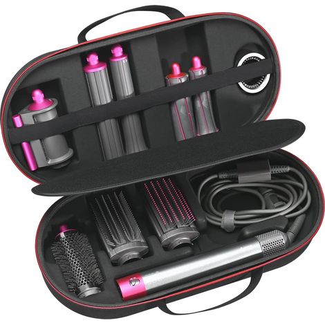 Etui für Dyson Airwrap/New Dyson Airwrap Complete/Complete Long Styler HS05 HS01 HS08 - passend für 4 Lockenwickler mit langem oder kurzem Durchmesser - schwarz (Einzeletui, Haarstyler nicht enthalten
