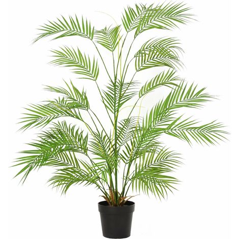 Palmier Areca Artificiel Plante Tropicale Décorative pour Salon et Bureau 122 cm - PANGIVO (1/5)