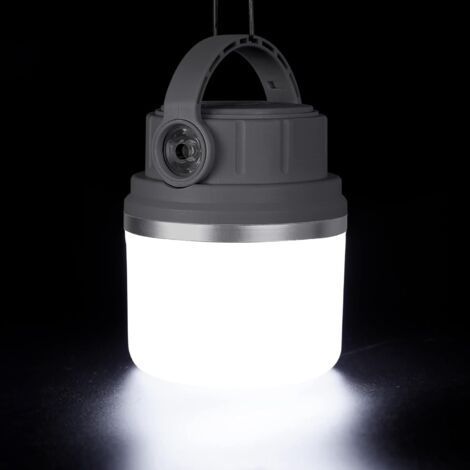 Lanterna da campeggio LED 3000 mAh, lampada solare ricaricabile USB, 5 modalità di illuminazione a 360°, pieghevole, luce da campeggio impermeabile IPX5 con funzione SOS, per tenda, escursionismo, att (1/5)