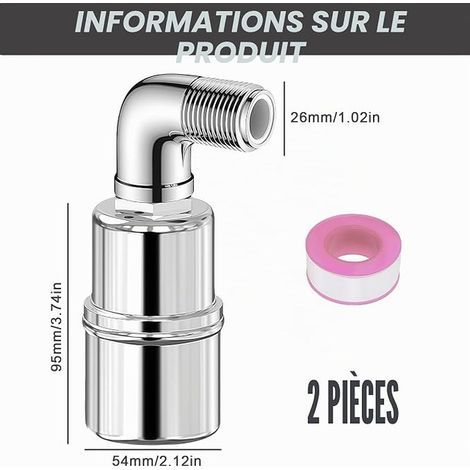 3/4" Float Valve: 304 Stainless Steel Automatic Water Level Control Valve Adjustable Floating Valve for Water Tanks, Fish Ponds, Pools, Cattle Feeders (1/4)