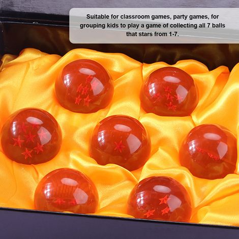 Bolas de Dragón de Cristal [Juego de 7 bolas] – Bolas de cristal naranja transparente de 35 mm para coleccionistas de anime (1/4)