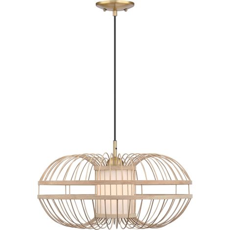 Suspension Tulcea Bambou / Laiton 1 Ampoule
