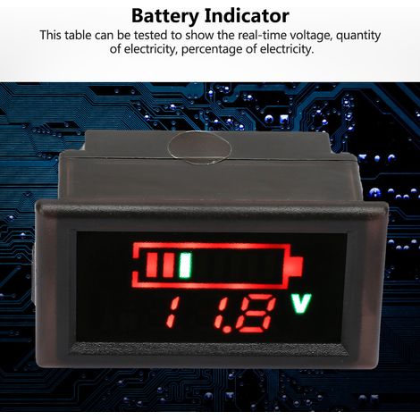 Voltímetro digital impermeable para pantalla de batería de coche YB28VE W