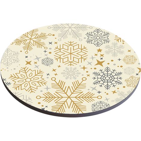 Placemat - Cuir Synthétique Ronde - 15 cm - Protection Table Cuisine Café - 1 Pièce (1/5)