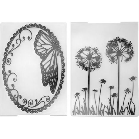 Dandelion Butterfly Embossing Folder Template for Scrapbooking Card Making 2 pcs Set (1/5)