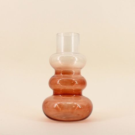 Vase design en verre dégradé, H30cm