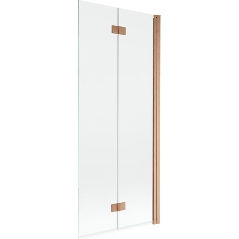 Mexen Mist mampara de ducha 2 alas derecha 80 x 150 cm, transparente, cobre cepillado - 8A9-080-002-65-00-P (1/5)