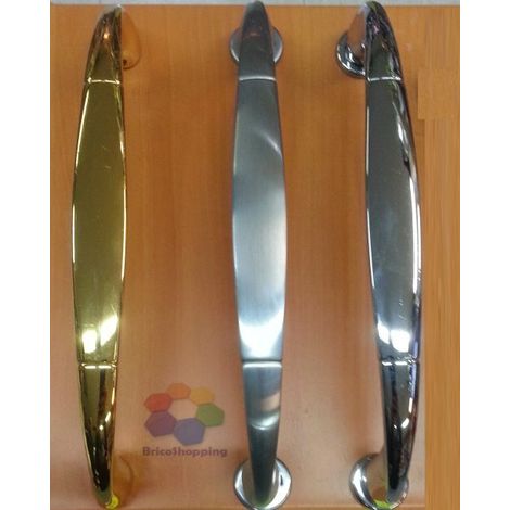 Maniglione Per Porte Scorrevoli E Porte Entrata Locale Oro Cromo Doppio Manno - Colore: Cromo Sat