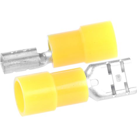Cosse faston RS PRO, Isolé, Jaune