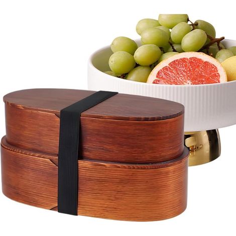 Boîte à Déjeuner Japonaise Diviseur Réglable En Bois,Conteneur à Repas (1/5)