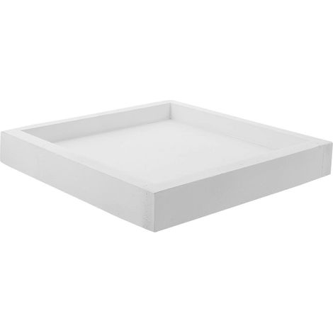 Plateau épais en plastique blanc, compatible avec les pots de fleurs domestiques et étanche. (1/5)