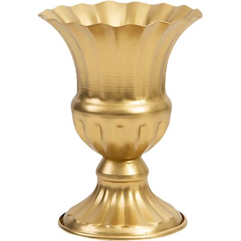 Schmiedeeiserner Blumentopf aus Eisen in Gold Dekorative