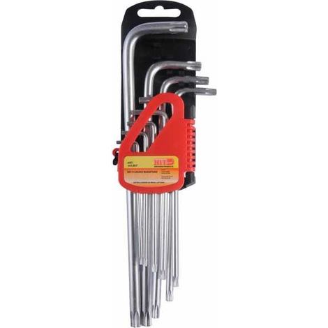 Llaves Torx T10/T50 pz.9 con agujero largas Hit
