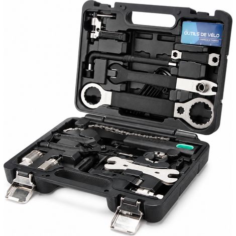 Boîte à outils complète de réparation pour vélo et VTT CT-K01 en acier allié, mallette d'entretien mécanique, 3 kg – Livraison gratuite (1/5)