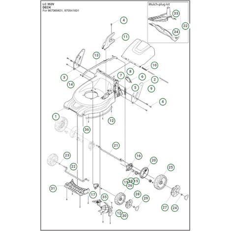 Plateau de coupe / Ensemble de coupe LC 353V - PNC: 967239101 - 35