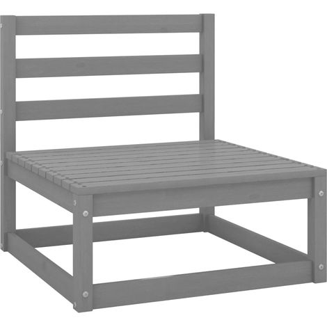 INLIFE Canapé central de jardin avec coussins anthracite Gris Pin (1/5)