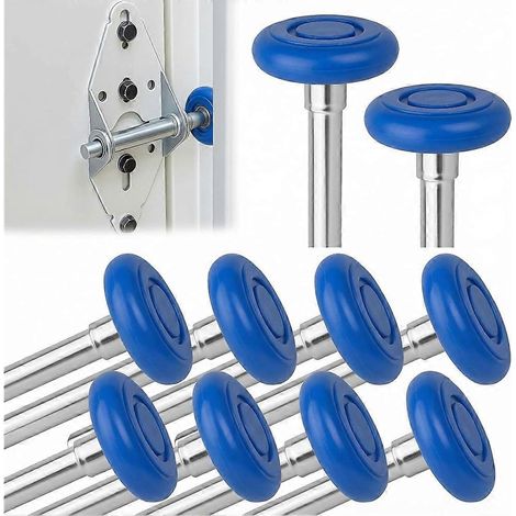Lot de 10 roulettes de porte de garage en nylon, tige de 10 cm (4 po) et diamètre de 5 cm (2 po), avec capuchon de protection étanche (anti-poussière), capacité de charge élevée pour usage commercial. (1/5)