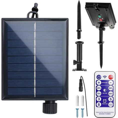 Boîte De Contrôle De Guirlande Lumineuse Solaire, 4.5v 1.2w Panneau Solaire Pour Guirlande,Ip65 D'Éclairage Contrôleur De Guirlande Avec 8 Modes De Clignotement,Circuit De Guirlande De Lampe,Sortie 3v (1/5)