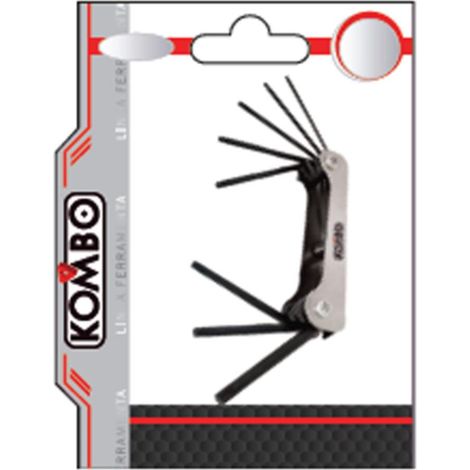 Set Chiavi a Brugola Esagonali 8 pz Misure T9-T10- T15-T20-T25-T27-T30-T40