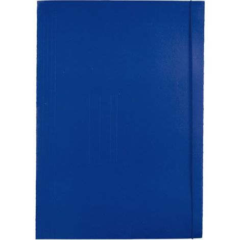 Carpeta A4 azul marino barnizada con banda elástica, 320 g