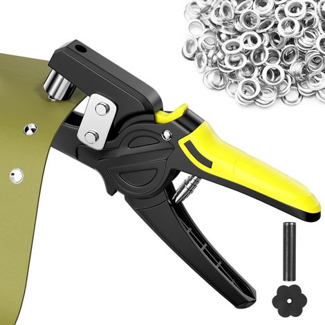 Oeillets Métalliques Kit 10mm, Pince à Oeillet avec 500 Oeillets (1/5)