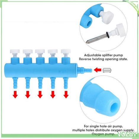 Séparateur d'aquarium - FAFEICY - Modèles 2–6 voies - Plastique durable - Vannes réglables - Commandes indépendantes (1/5)