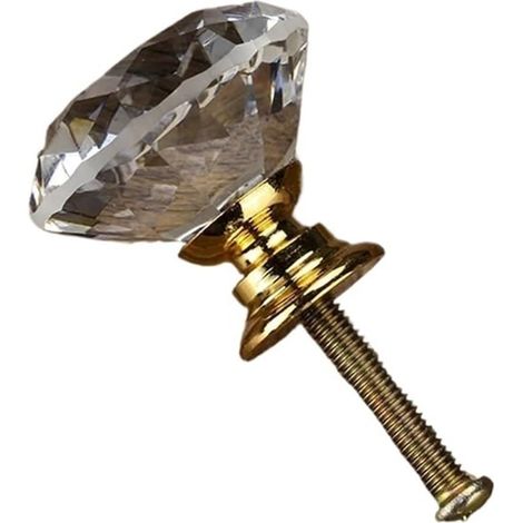 Ensemble de 5 poignées meuble salle bain à motif diamant 30 40 mm (1/4)